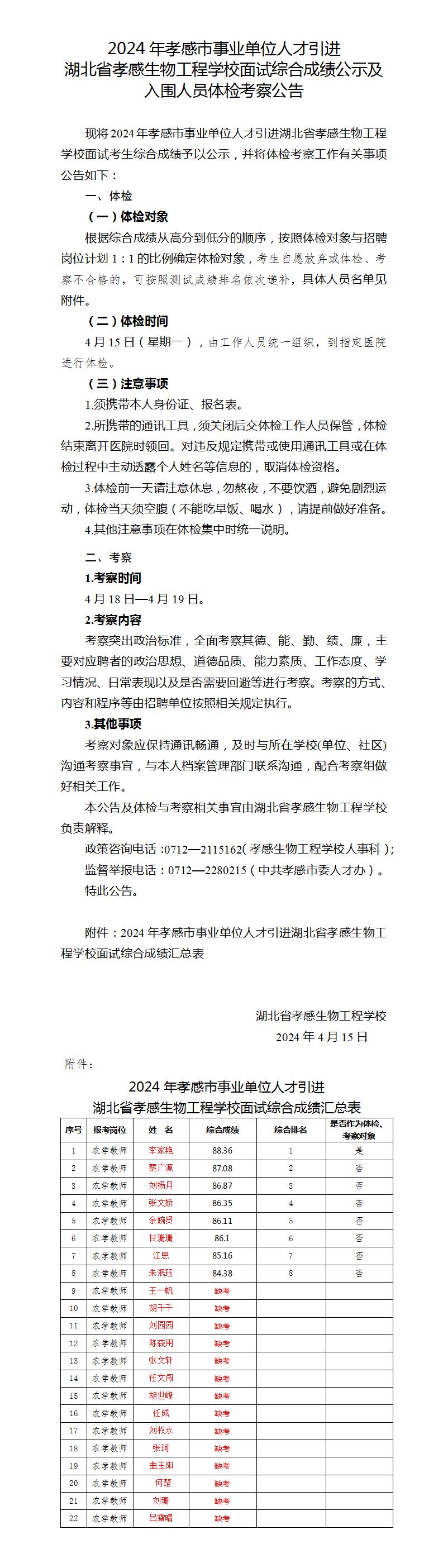 1_2024年孝感生物工程學校人才引進面試綜合成績公示及入圍人員體檢考察公告_01.jpg